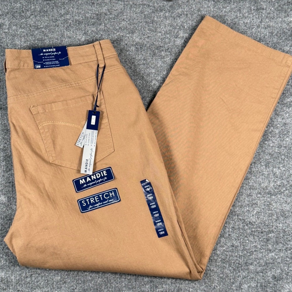 Bandolino 18W Mandie Jeans Stretch Perfect‎ Fit Jean NWT Retro Y2K Neutral Work